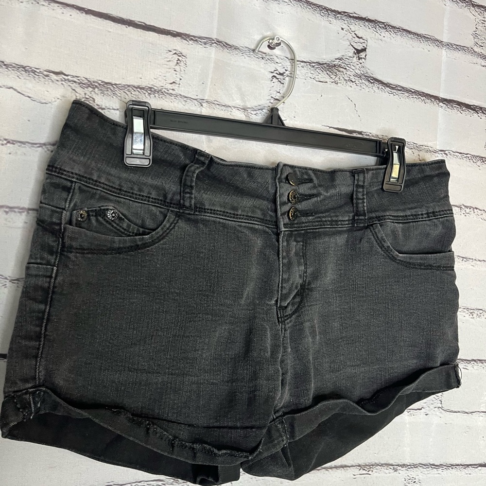 Vintage 90s Guess Jean Shorts Womens 32 High Rise Mom Core USA Button Fly Y2K - Picture 2 of 16